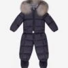 Moncler Baby Navy Down Padded Snowsuit