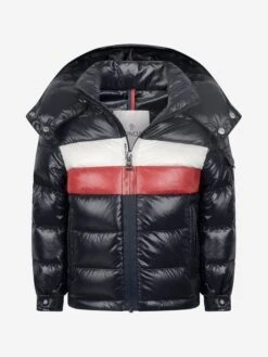 Moncler Girls Navy Down Padded Dell Jacket