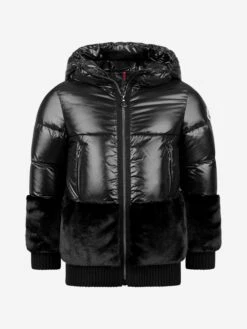 Moncler Girls Down Padded Logo Jacket