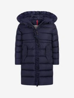 Moncler Girls Navy Down Padded Coat
