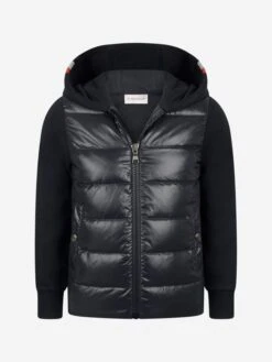 Moncler Boys Navy Cotton Zip Up Top