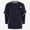 Moncler Girls Navy Cotton Sweater