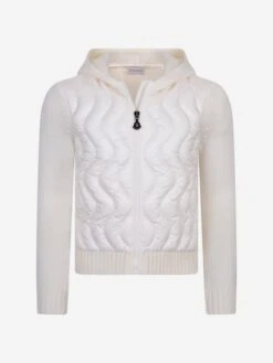 Moncler Girls Wool Zip Up Top