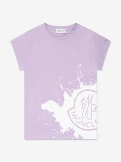 Girls Logo Print T-Shirt In Lilac