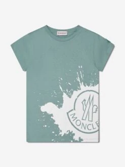 Girls Logo Print T-Shirt In Green