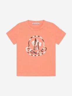 Baby Girls Logo T-Shirt In Peach
