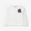 Girls Long Sleeve Logo T-Shirt In White