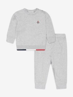 Baby Boys Logo Tracksuit In Grey
