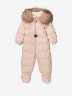 Baby Girls Down Padded New Jean Snowsuit