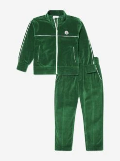 Boys Velour Zip Through Tracksuit