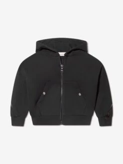 Girls Zip Up Hoodie In Black