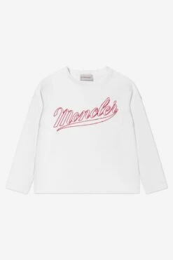Boys Long Sleeve Logo T-Shirt In White