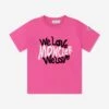 Girls Logo Print T-Shirt In Pink