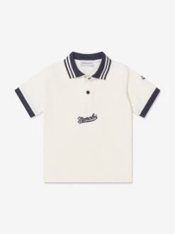 Boys Logo Polo Shirt In White