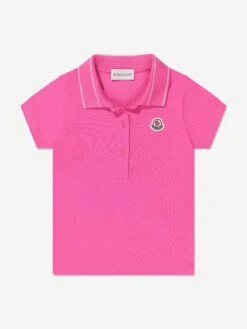 Girls Logo Polo Shirt In Pink