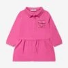 Baby Girls Long Sleeve Pocket Dress In Pink