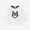 Baby Boys Long Sleeve Logo T-Shirt In White