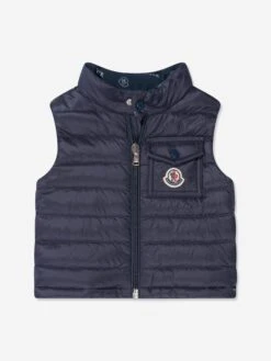 Baby Down Padded Vard Gilet In Navy