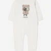 Baby Girls Bear Print Babygrow