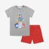 Baby Boys Top & Red Shorts Set