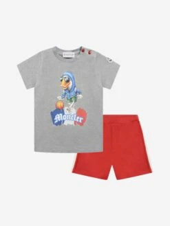 Baby Boys Top & Red Shorts Set