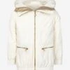 Moncler Girls Ivory & Gold Inna Jacket