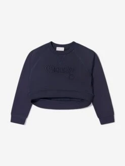 Girls Branded Cropped Sweatshirt