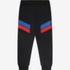Boys Mixed Fabric Logo Joggers