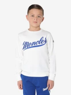 Boys Logo Print Sweatshirt In White