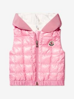 Baby Girls Down Padded Jouzas Gilet In Pink