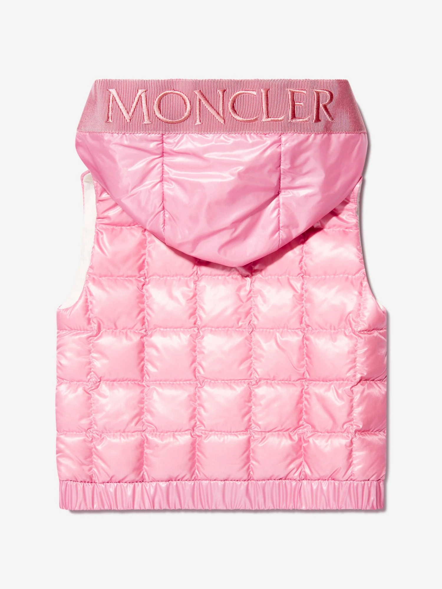 Baby Girls Down Padded Jouzas Gilet In Pink - Image 2