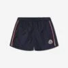 Baby Boys Logo Swim Shorts In Navy