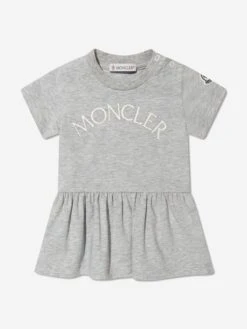 Baby Girls Logo Dress In Grey
