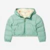 Girls Down Padded Mantas Jacket In Green