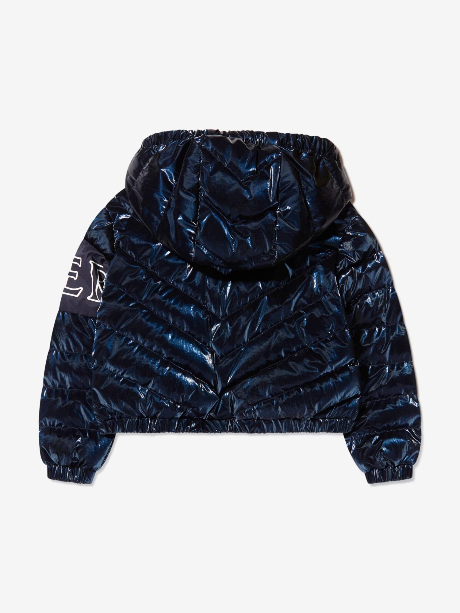Girls Down Padded Vonnes Jacket In Navy - Image 2