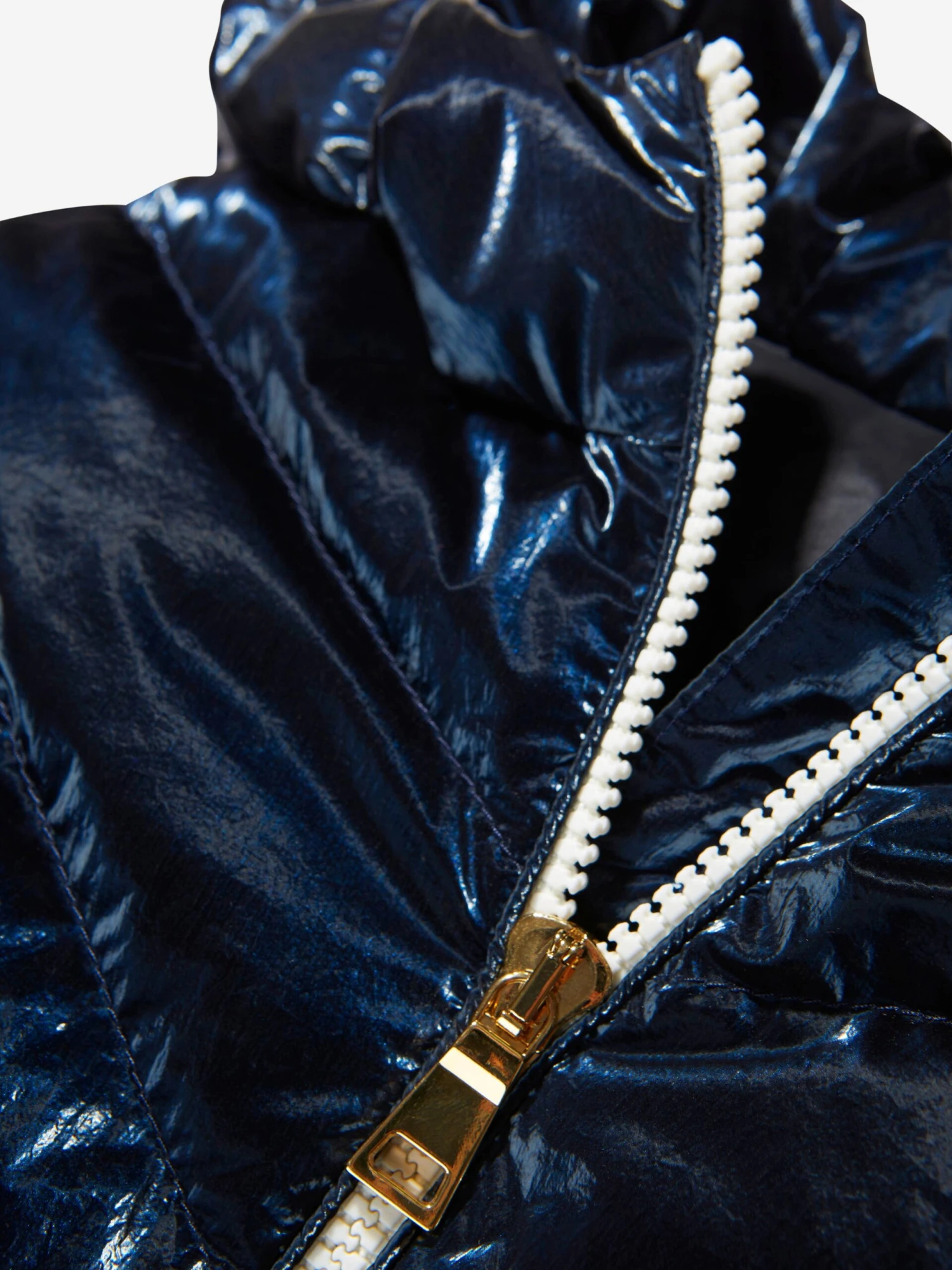 Girls Down Padded Vonnes Jacket In Navy - Image 3