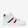 Kids Leather Monaco High Top Trainers