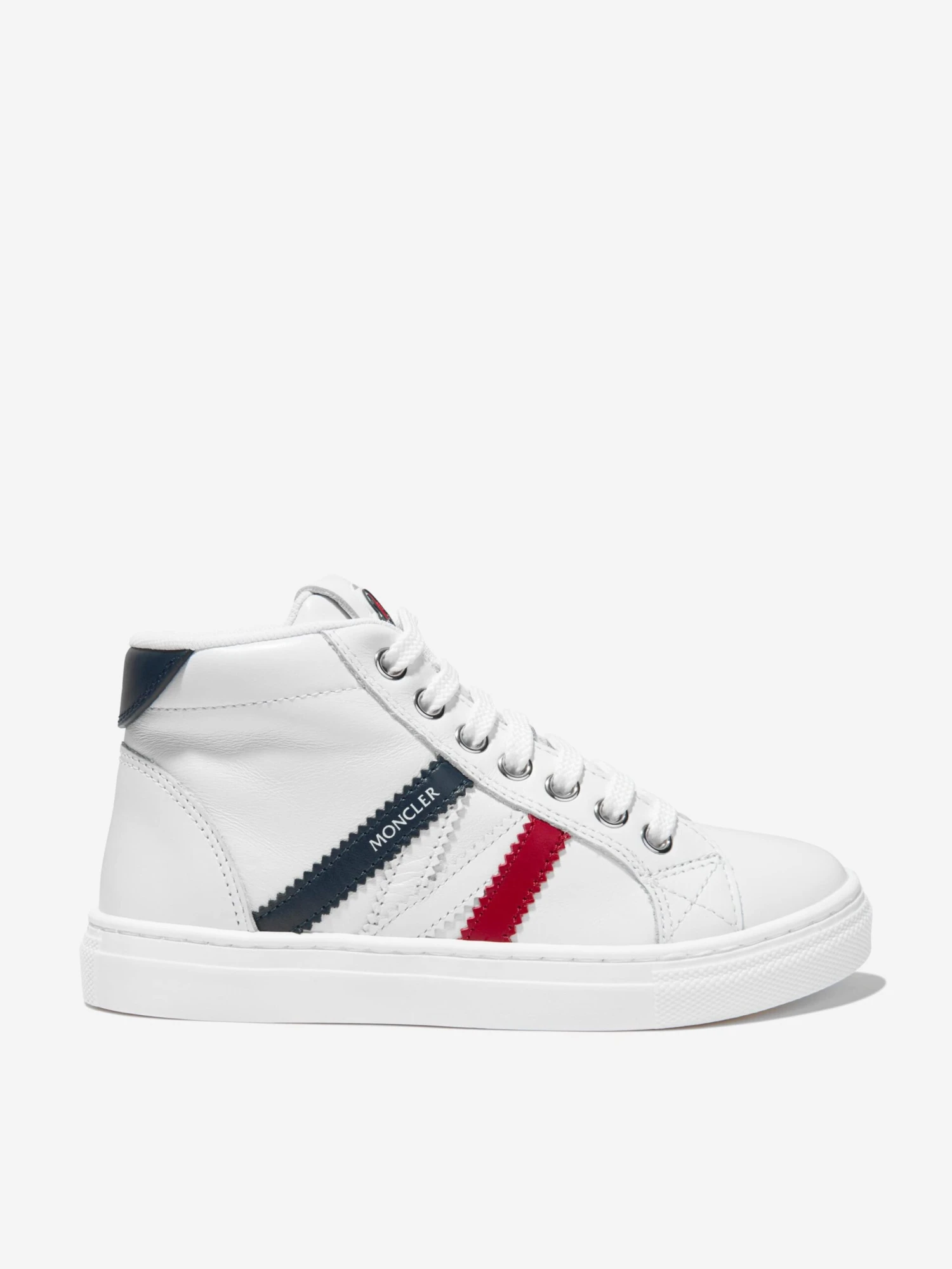Kids Leather Monaco High Top Trainers