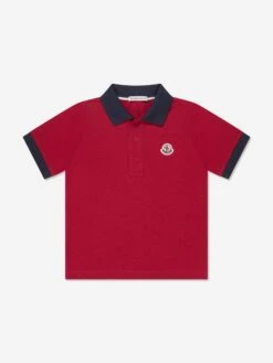 Boys Logo Polo Shirt In Red