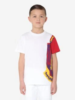 Boys Logo Print T-Shirt In White