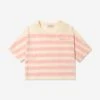 Girls Striped Logo T-Shirt In Cream