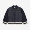 Girls Down Padded Zip Up Cardigan In Navy