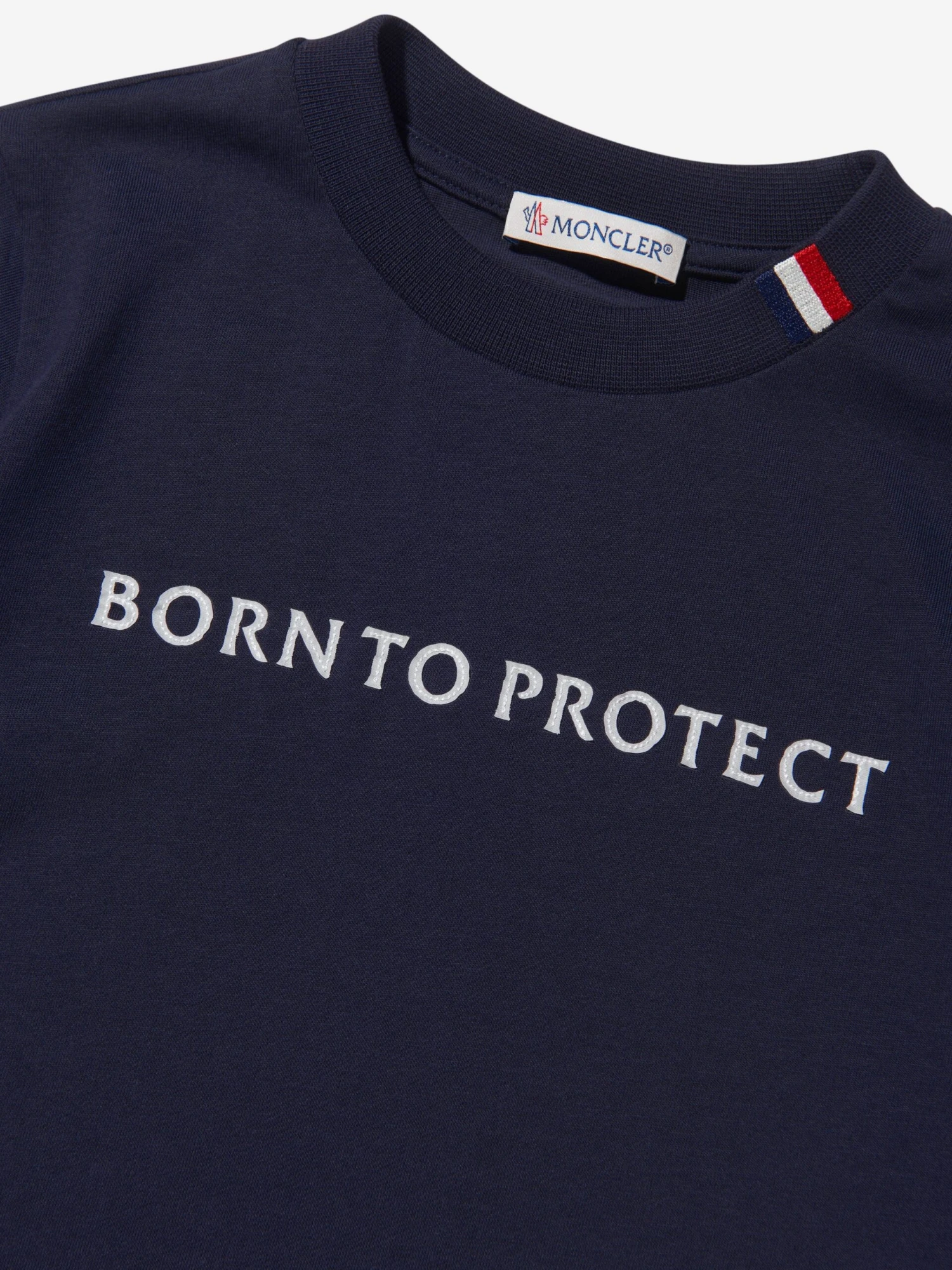 Kids Born To Protect T-Shirt In Navy - Image 3